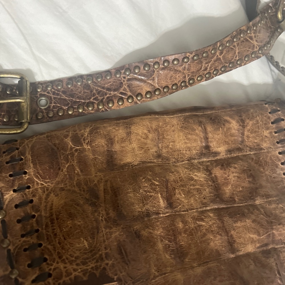 Brown Fringe Leather Shoulder Bag - Picture 5 of 9